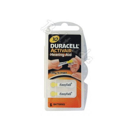 Batteries for hearing aid DURACELL 10 6/1
