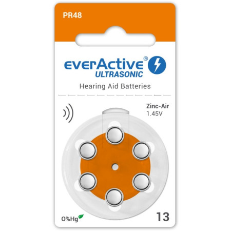 Hearing aid batteries EVERACTIVE 13 6/1